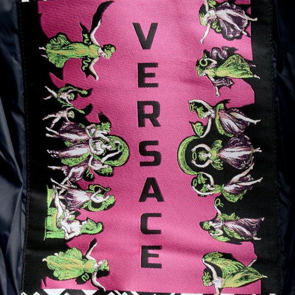 Versace Men'sDistressed Hooded Parka Jacket